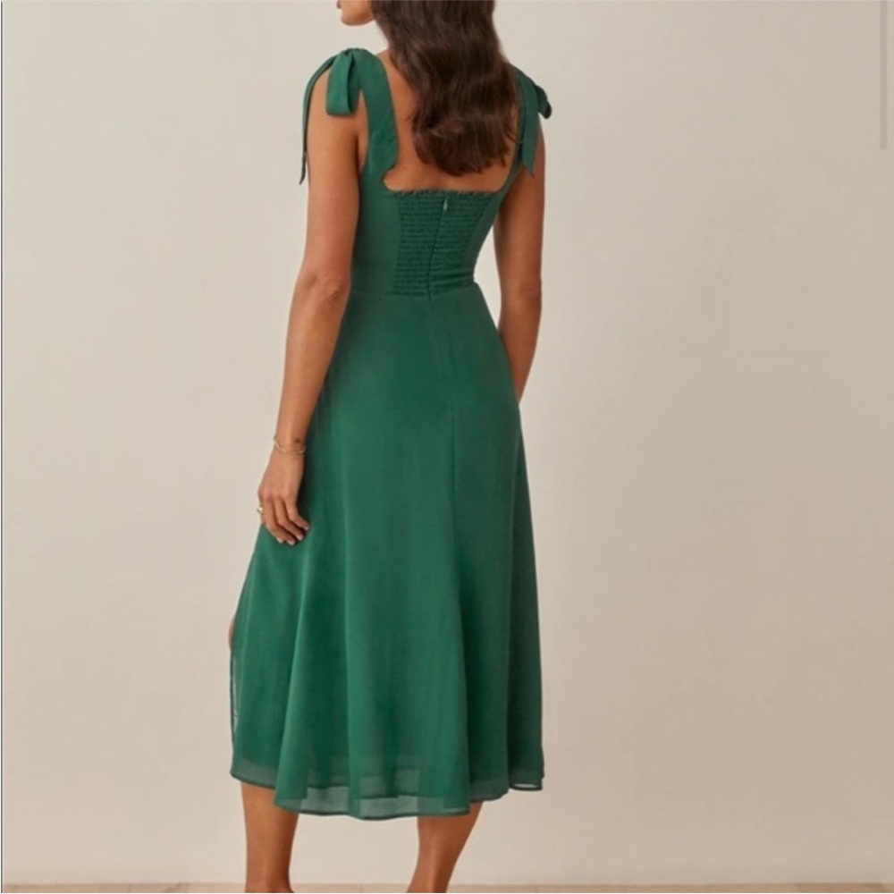 Reformation Green Midi Dress